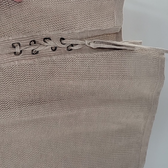 Lane Bryant Tan Knit Long Vest - Picture 12 of 16